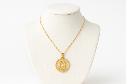 Professional Aquarius Medallion Necklace Photo