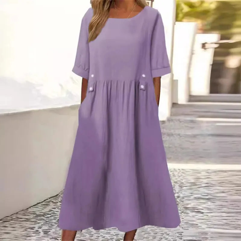 Casual Everyday Loose Dress with Pockets
