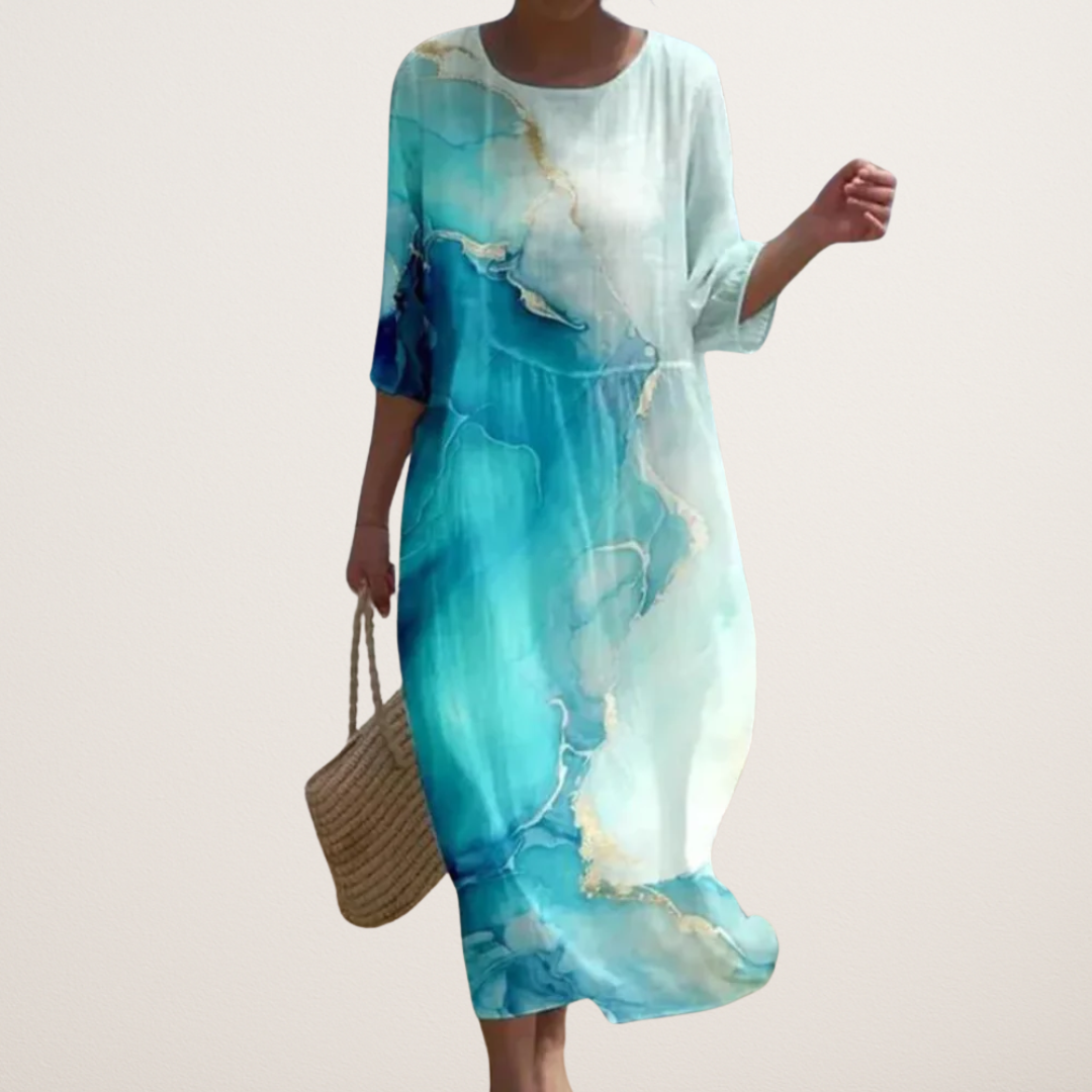 Irene | Flaterring Midsection Midi Dress