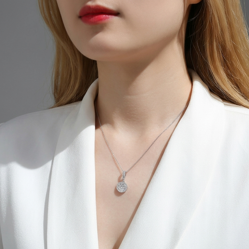 Double Ring Combination - A Fashionable And Luxurious Diamond Jewelry Piece Set With Moissanite S925 Sterling Silver And Platinum-plated Pendant