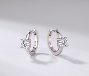 Set Out To The Heart Of Luxury Fashion Diamond Earrings Stud Mossan Diamond Silver Ornaments